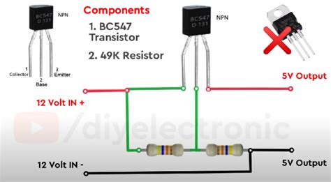 Make 7805 Voltage Regulator From Bc547 Transistor How To Make 7805