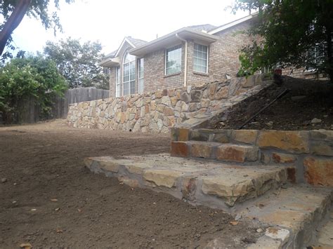 Retaining Wall Stairs Jcl Landscaping Dallas Texas