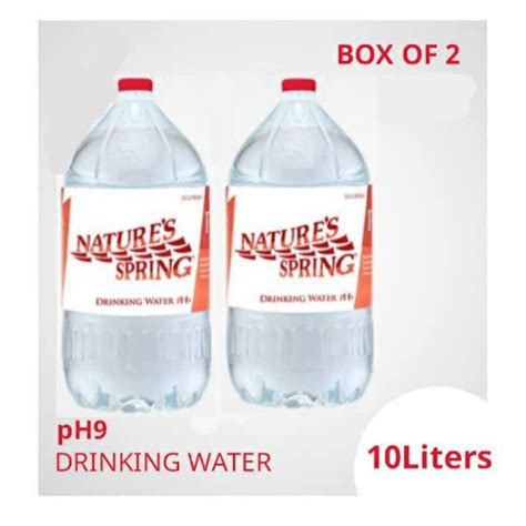 Natures Spring Alkaline Drinking Water 2 Bottles Of 10 Liters 1 Order