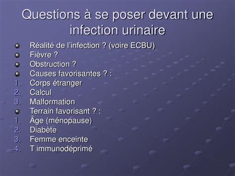 PPT Infections génito urinaires PowerPoint Presentation ID