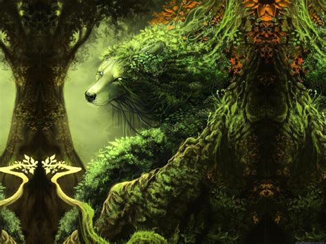 Wallpaper Forest Animals Fantasy Art Artwork Green Jungle