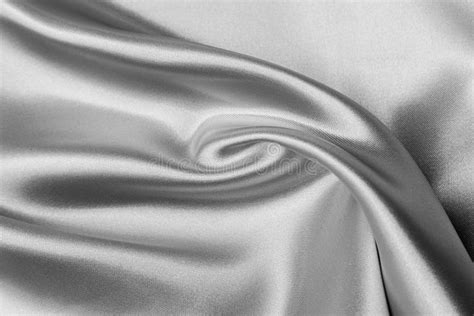 Details Of A Smooth Elegant Grey Fabric Silk Or Satin Texture For