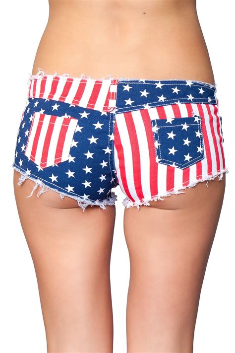 Shorts And Bermudas New Be Wicked Bwj888 American Flag Booty Shorts Kk