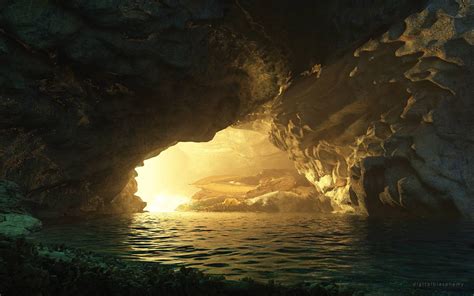 Natureza Caverna Hd Papel De Parede