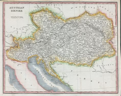 Old And Antique Prints And Maps Austrian Empire Map 1850 Europe