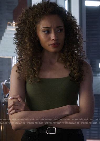 Wornontv Astras Green Square Neck Tank Top On Legends Of Tomorrow