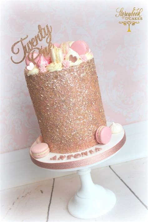 rose gold cake rose gold glitter cake tall rose gold glittery birthday … birthday cake for