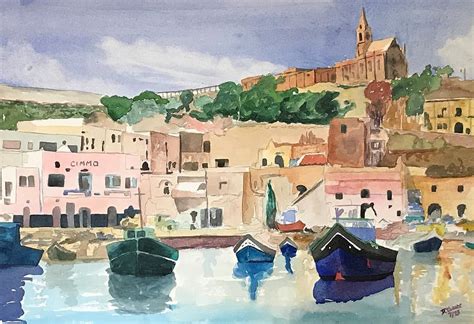 Greek Fishing Village 2 Painting By Annie Kilgore Fine Art America