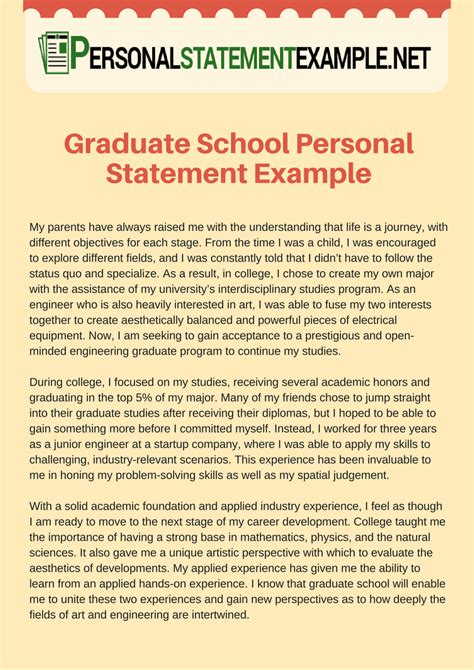 Graduate School Personal Statement Example