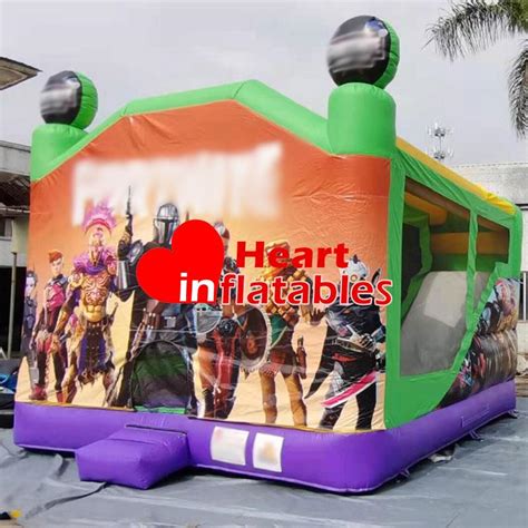 Fortnite Jump Bed Slide 45x45x4m Heart Inflatables Factory