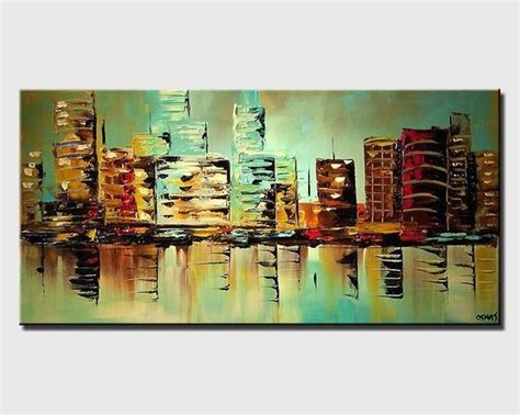 Cityscape Painting Original Abstract Acrylic Art Painting