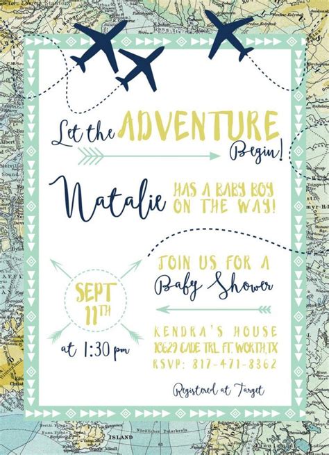 Bridal Shower Invitations Travel Theme In 2020 With Images Travel