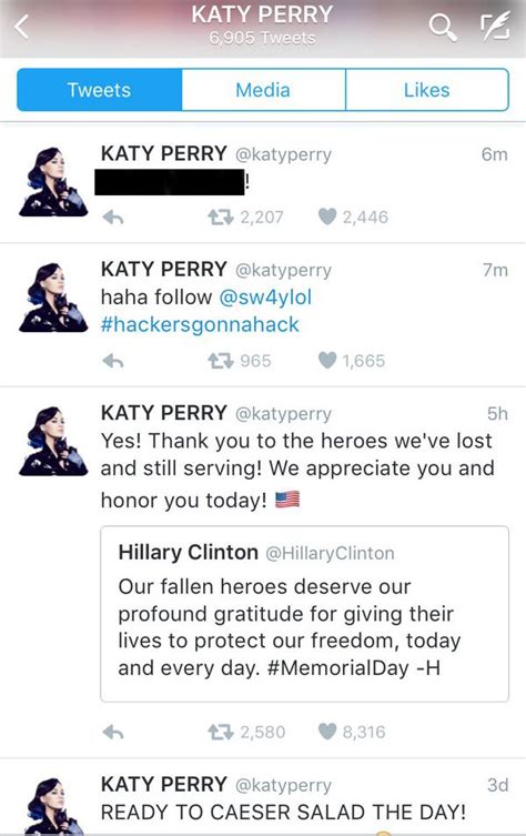 Hackers Sent Obscene Messages From One Of Katy Perry S Accounts Teen Vogue