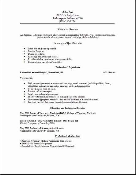 A set of working responsibilities ought to incorporate. Veterinary Doctor | Medical assistant resume, Resume objective examples, Vet tech job description