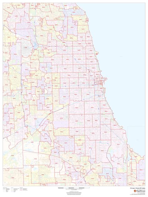 Chicago Zip Code Map Illinois