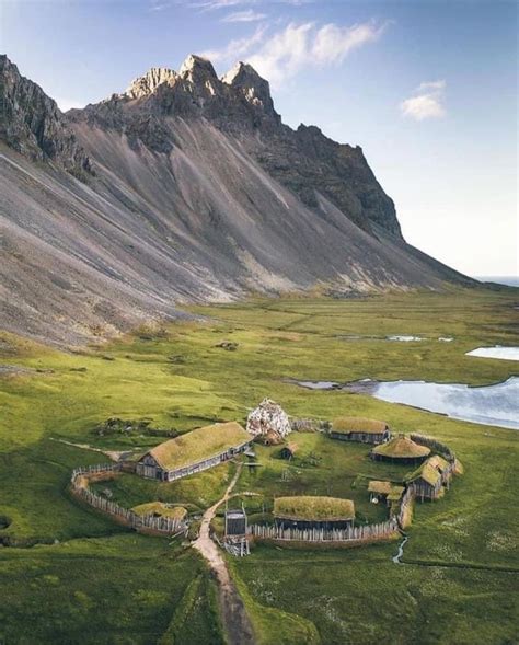 Reconstructed Viking Village In Hofn Iceland Viking Village Iceland