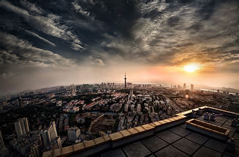 Wallpaper Sunlight Sunset City Cityscape Night Building