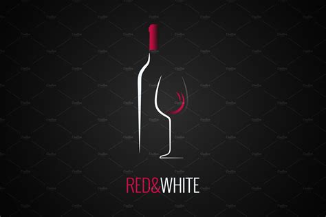 Wine Glass Bottle Logo Design ~ Illustrations ~ Creative Market