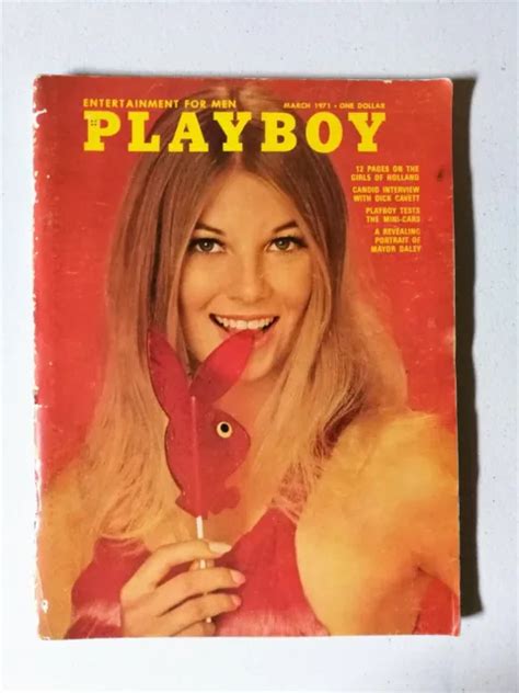 VINTAGE PLAYBOY MAGAZINE March 1971 Playmate Cynthia Hall Dick Cavett