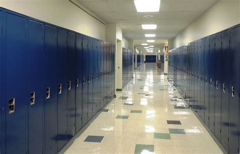 School Lockers Hallway