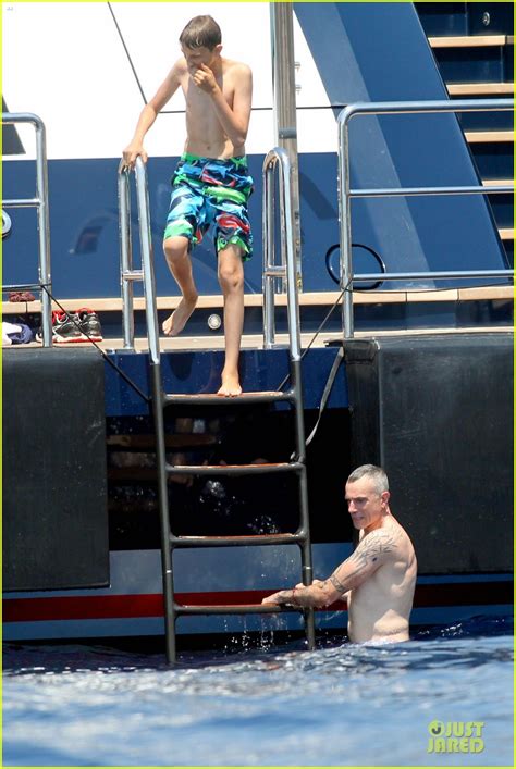 Daniel Day Lewis Shirtless Yacht Vacation In Italy Photo