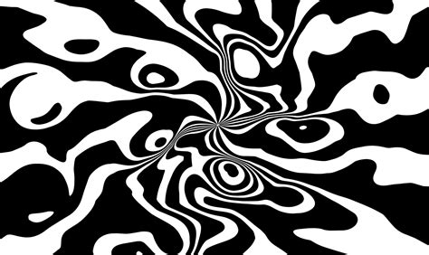 Abstract Black And White Pattern Like Psychedelic 4124064 Vector Art At