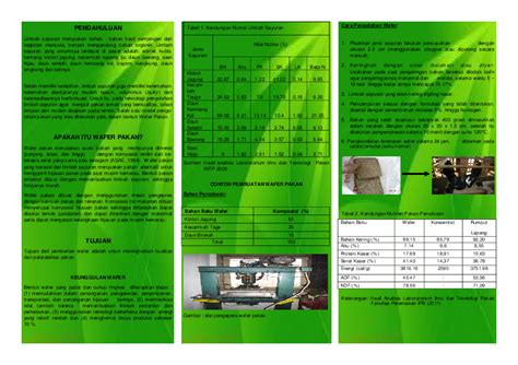 Nilai potensi wakaf yang sangat besar tentunya, yaitu hampir setara dengan 19,4 persen dari produk domestik bruto (pdb). (PDF) CONTOH PEMBUATAN WAFER PAKAN Bahan Percobaan: Bahan ...