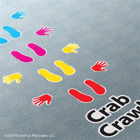 Crab Crawl Super Stickers® Fit And Fun Playscapes Llc