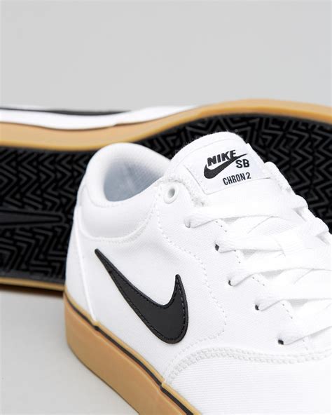 Nike Chron 2 Shoes In Whiteblack White Gum Light B Fast Shipping