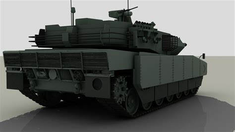 Turkish Main Battle Tank Altay 3d Model Max Obj