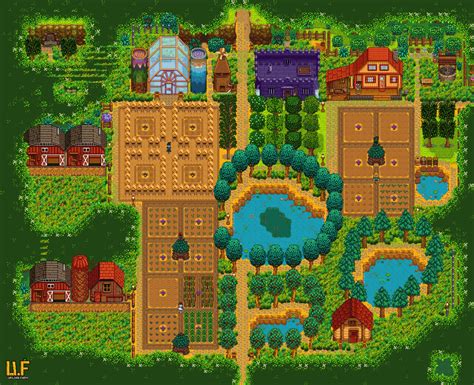 I like river for all of the fishing and its seperate islands and forest for its general layout and little ponds! Forest Layout, Year 3 : FarmsofStardewValley (With images ...