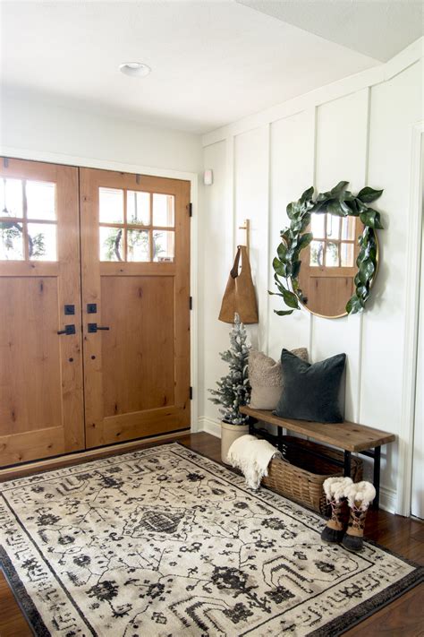 Designed with a modern industrial look, this bench compliments many home interior styles, from rustic to more modern. How to Style a Small Foyer with a Narrow Entryway Bench ...