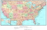 Large detailed political and road map of the USA. The USA large ...