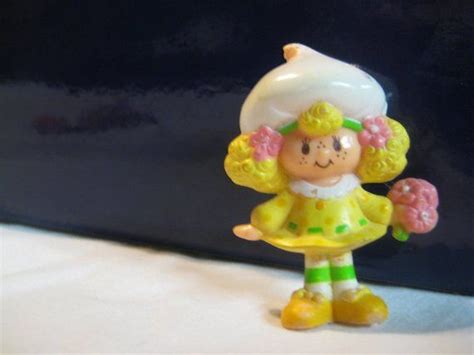 Vintage 80s Strawberry Shortcake Minature Pvc Doll Lemon Meringue With