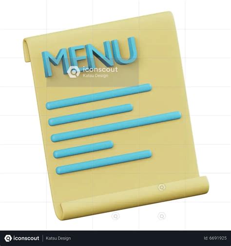 Food Menus 3d Icon Download In Png Obj Or Blend Format