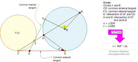 Problem 372 Circles Common Internal And External Tangent Angles