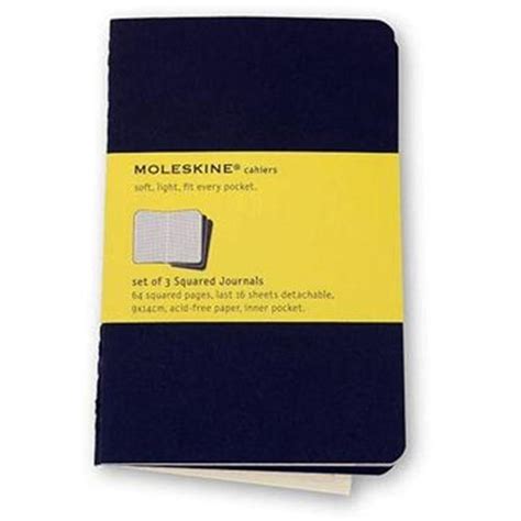 Moleskine Squared Cahier Pocket Kraft Set Of 3 Journal Notebook