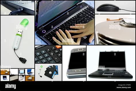 Collage Of Technological Themed And Communication Devices Used In