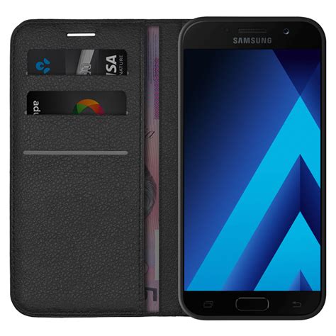 Leather Wallet Case For Samsung Galaxy A5 2017 Black