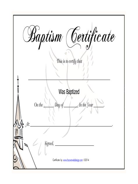 Certificate Templates Free Baptism Certificate Template In Word