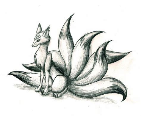 Seven Tailed Fox By Raven211 On Deviantart Kitsune Fox Artwork Fox Art