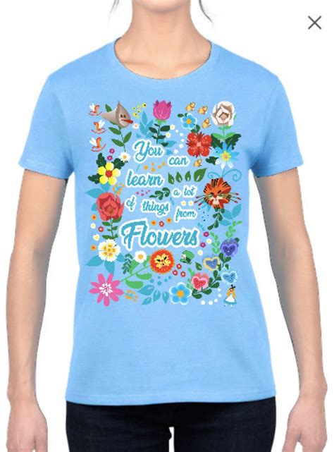 Alice In Wonderland Shirt Alice And The Flowers Etsy