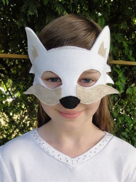 Arctic Fox Mask Fox Mask Arctic Wolf Fox Costume Etsy In 2021 Fox
