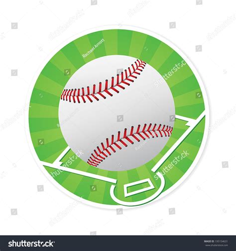 Baseball Pitch Markings Stock Vector Royalty Free 195154631