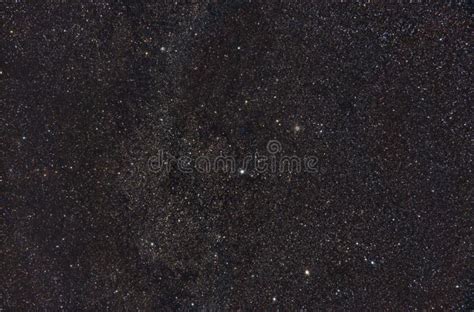 Milky Way Star Field In The Constellation Of Cassiopeia Stock Image