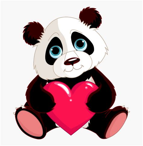 Baby Cute Panda Cartoons Clipart Giant Panda Bear Red Cartoon