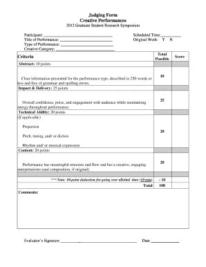 Oral Presentation Evaluation Form In Word And Pdf Formats Page Of