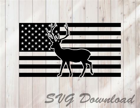 Usa American Deer Flag Svg Instant Download Vinyl And Craft Etsy