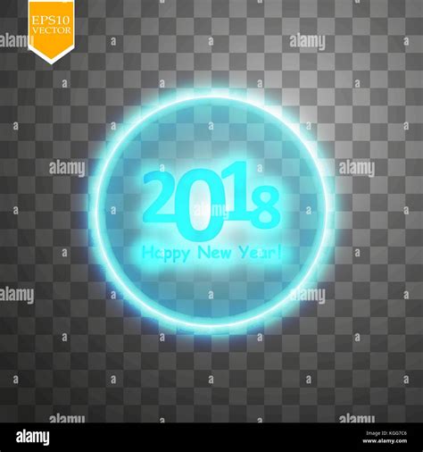 Happy New Year 2018 With Target On Transparent Backgraund Background