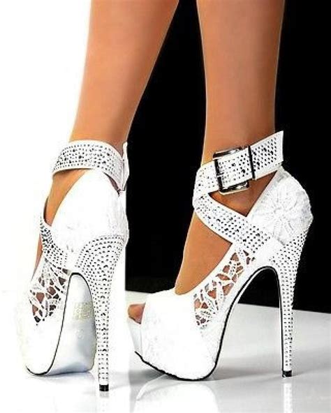 Details About Ladies Womens Sexy White Lace Hidden Platform 6 Inch High